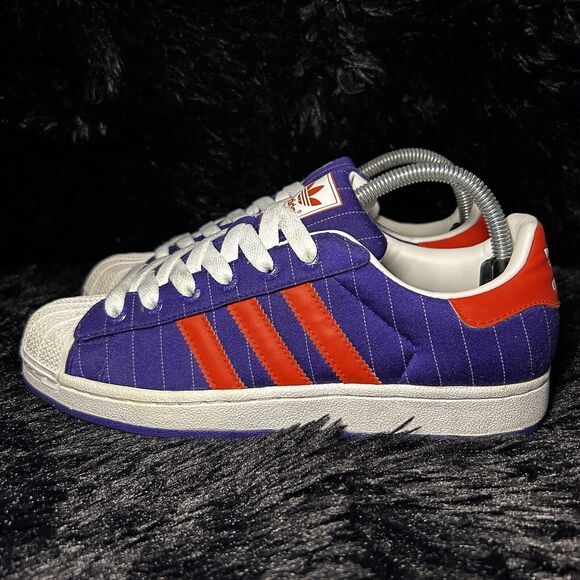 Adidas Original Superstar Men's 7 Purple Orange Suns G50968 Shell Toe Sneakers - Picture 5 of 15